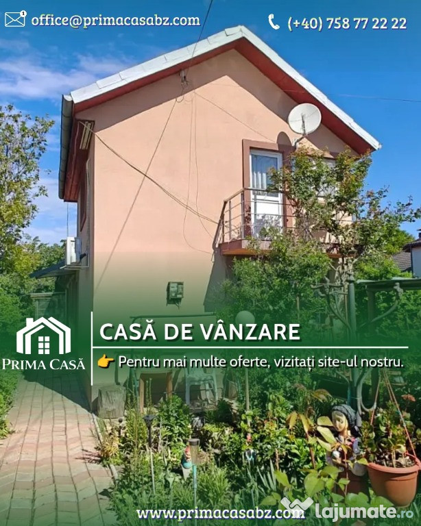 Casa de vanzare ~ Maracineni/BZ ~ teren 1000mp ~ Pret: 110.000€ neg.
