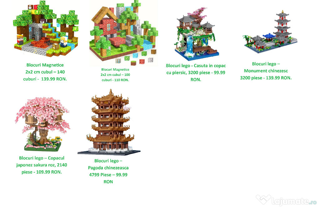 Jucarii pentru copii - masinute, plusuri minecraft, figurine