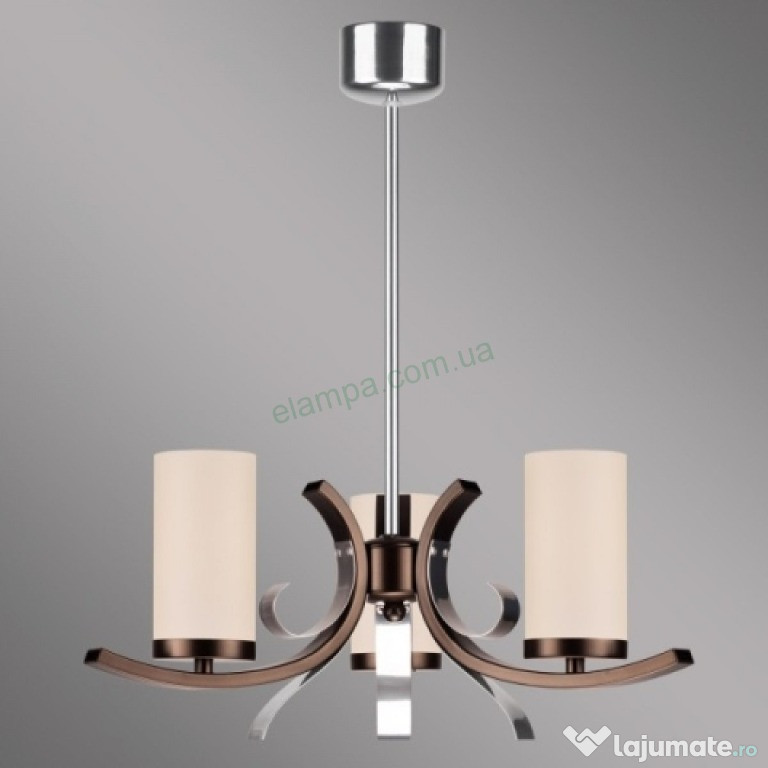 Lustra Marami crom - maro, 3 surse de lumina