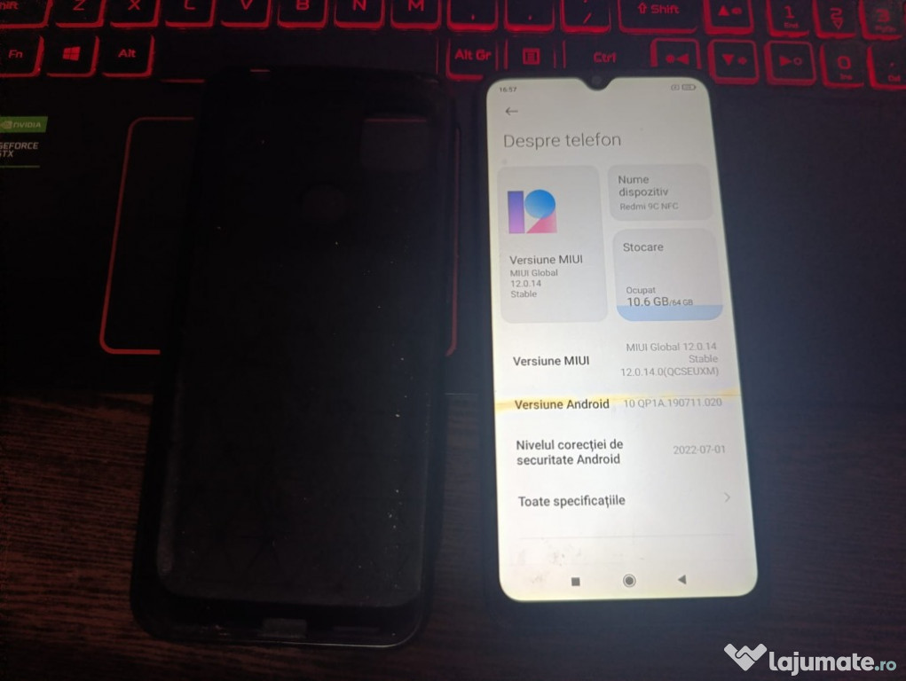Vand Telefon+ husa Xiaomi Redmi 9C NFC 64GB