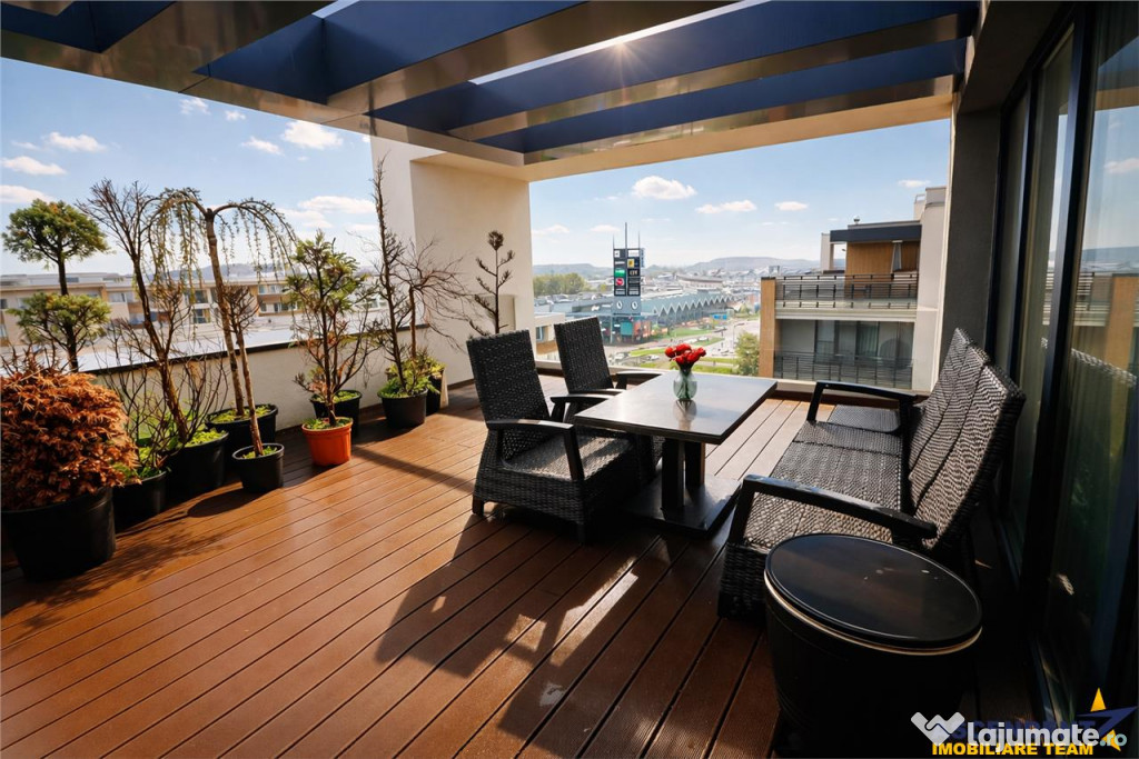 Penthouse Qualis Tractorul Brasov,terasa panoramica,3 balcoa