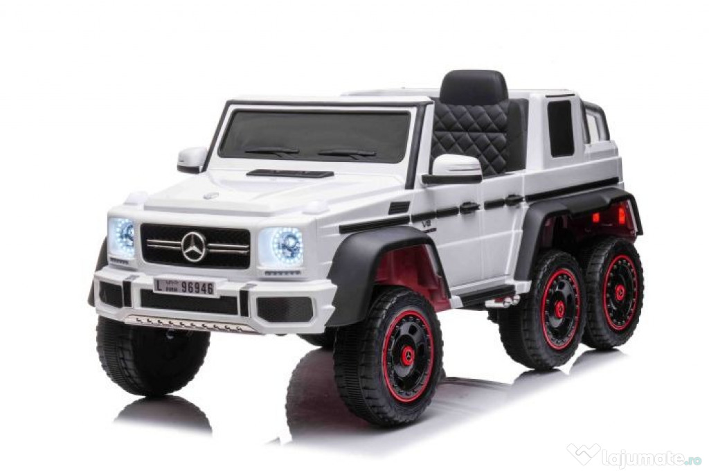 Masinuta electrica Mercedes G63 6x6 210W 12V 10Ah White
