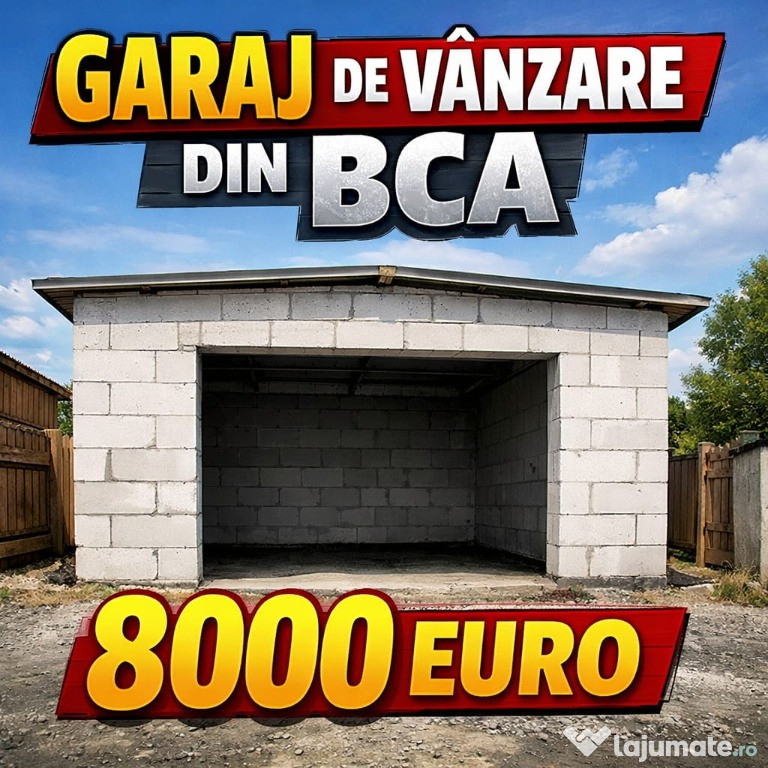 GARAJ DE VANZARE - constructie din Bca