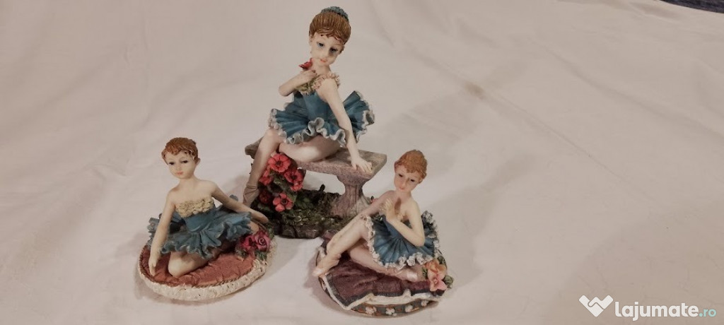 Figurine "Balerine în Repaus" – Decor Romantic, 9-14 cm