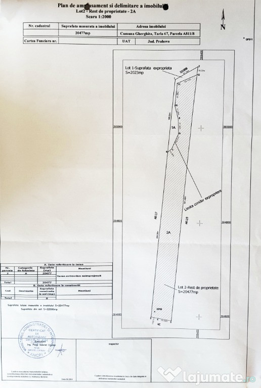 Teren 2Ha -Autostrada Buc-Ploiesti -Gherghita