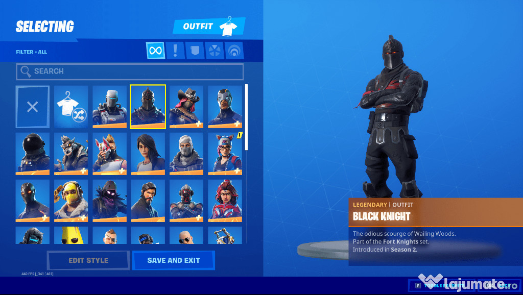 Cont fortnite(xbox,pc,ps4) Black knight