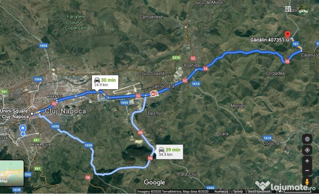 Teren Jucu (Gadalin) - 25 km de centrul Cluj-Napoca