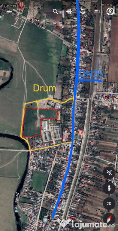 Închiriez teren intravilan 4 Ha Ivesti Galați