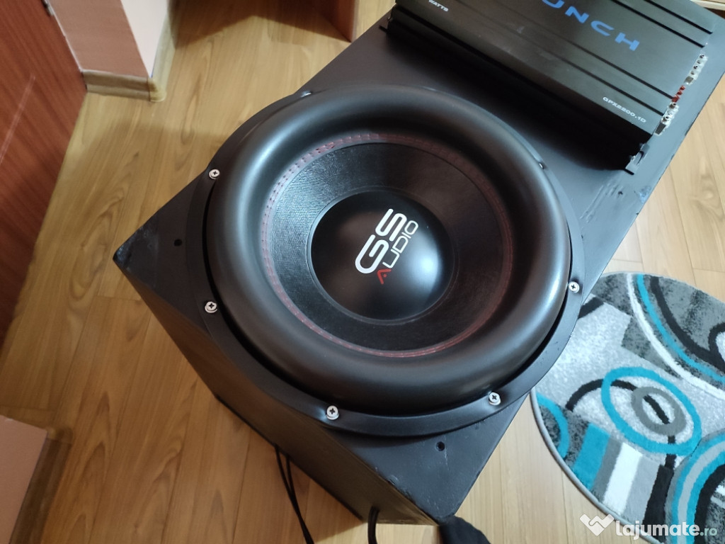 Subwoofer GS Audio + amplificator Crunch