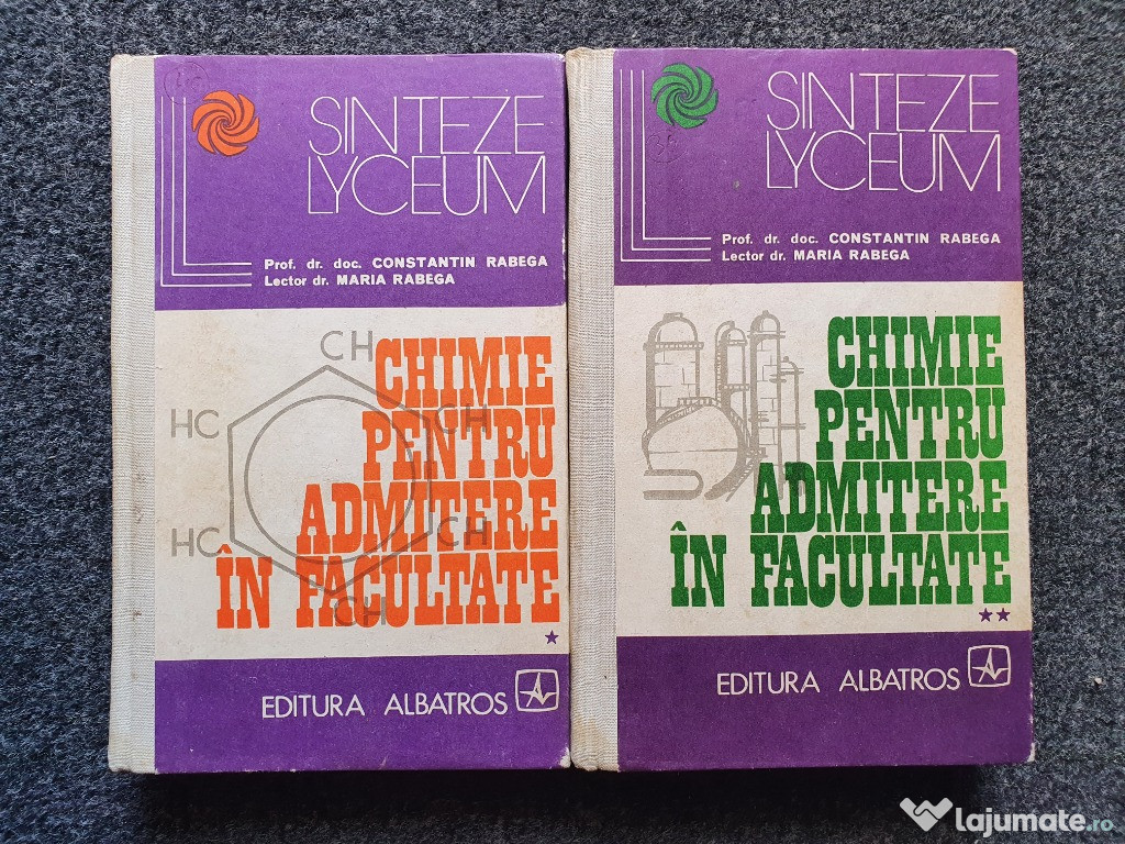 Chimie pentru admitere in facultate - rabega (2 volume)