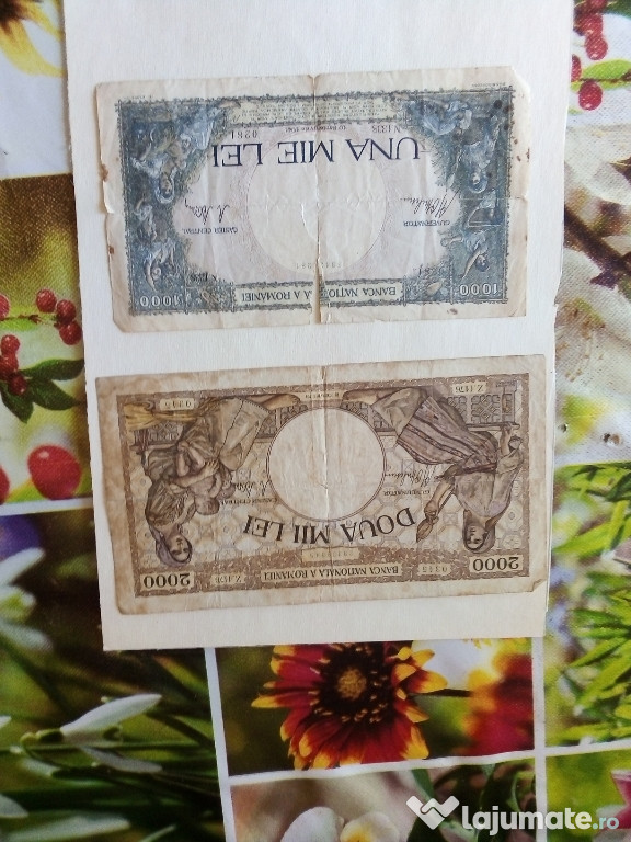 Clasor cu bancnote din anii 1941-1950 diverse valori