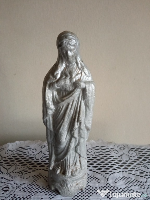 Statuetă Fecioara Maria foarte veche, 22/7/4cm, 728gr.