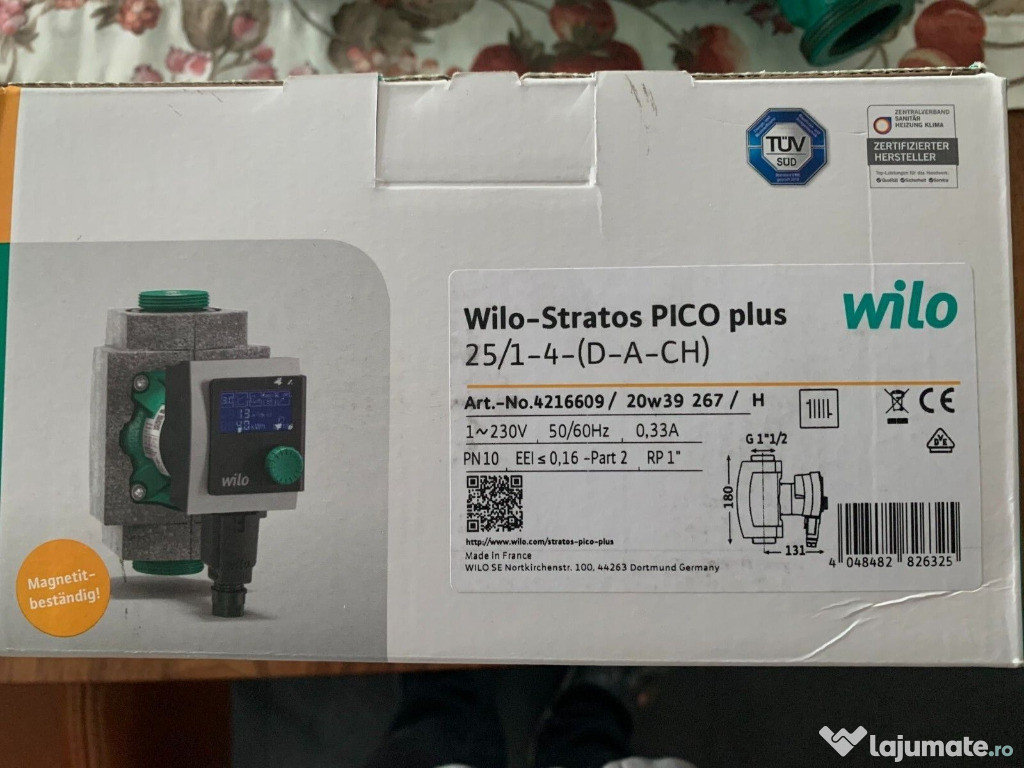 Pompa circulare Wilo Stratos Pico Plus 25 1-4 180 mm