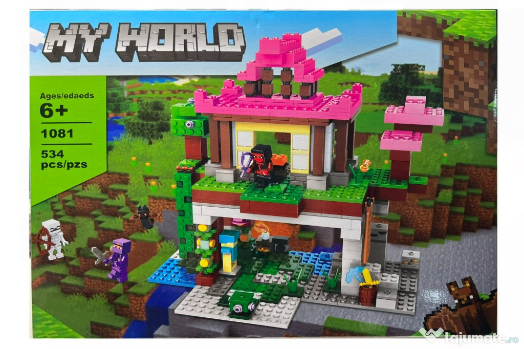 Set de constructie My World of Minecraft, 534 piese tip lego