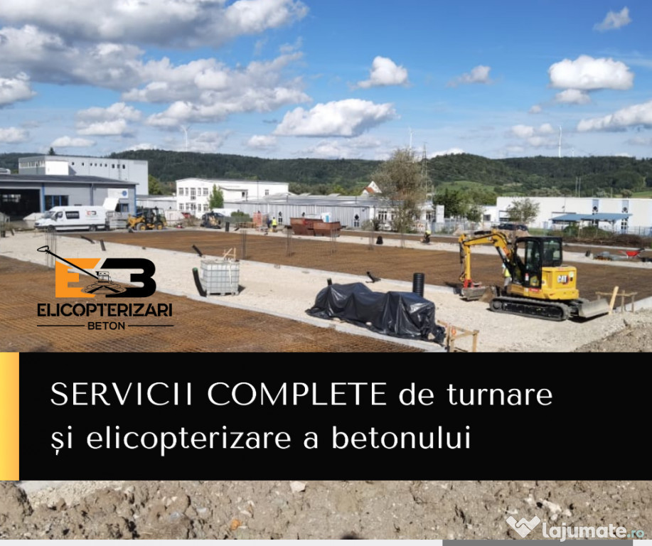 Servicii complete turnare și finisare beton. 2000 mp/zi!
