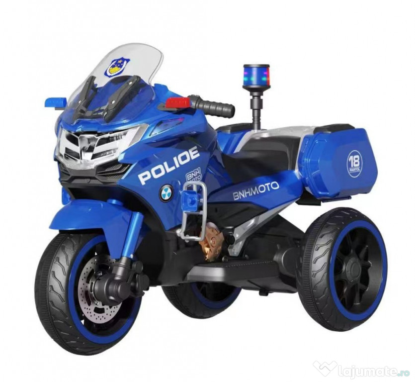 Motocicleta cu 3 roti, Kinderauto POLICE BJML5188 60W, 6V