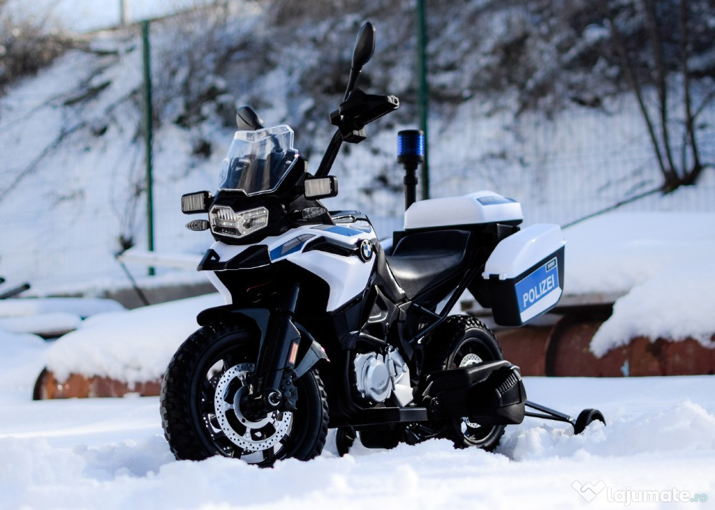 Motocicleta electrica de politie BMW F850 GS 90W 12V cu roti MOI