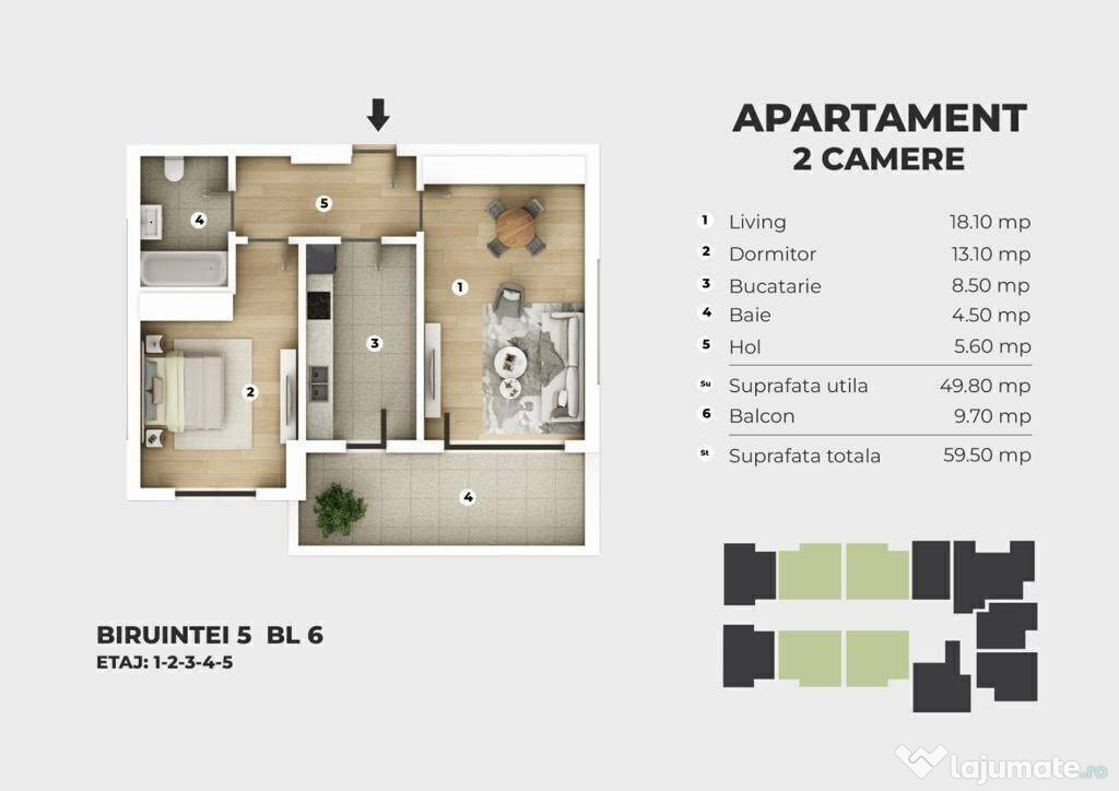 Berceni - Ap 2 Camere - langa Metrou