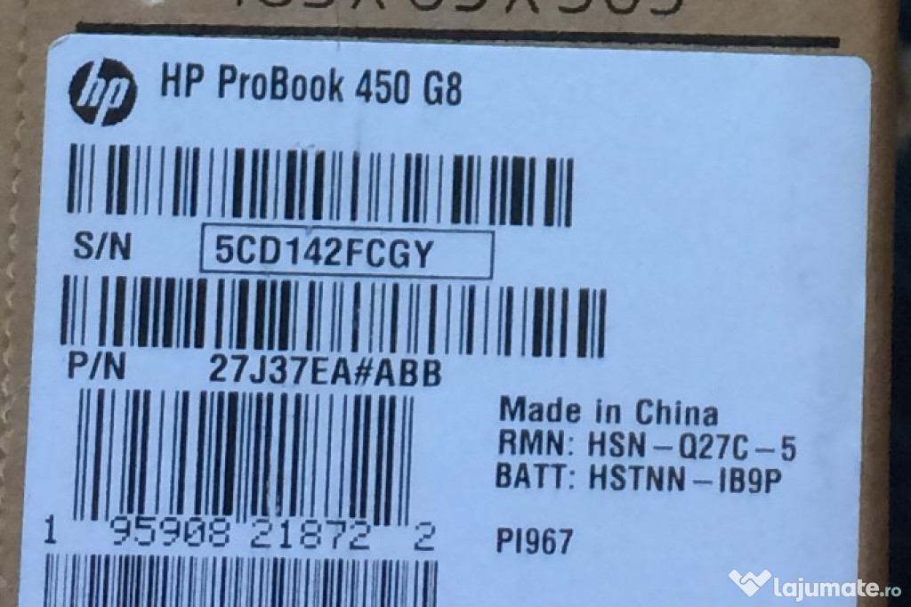 Laptop HP ProBook 450 G8, 15.6", i5 1135G7, 8 GB/512 GB - NOU,REDUCERE