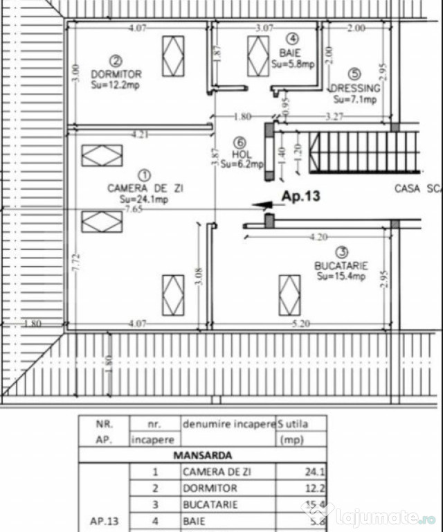 Apartament de 2 camera, decomandat, 71mp, zona Giroc