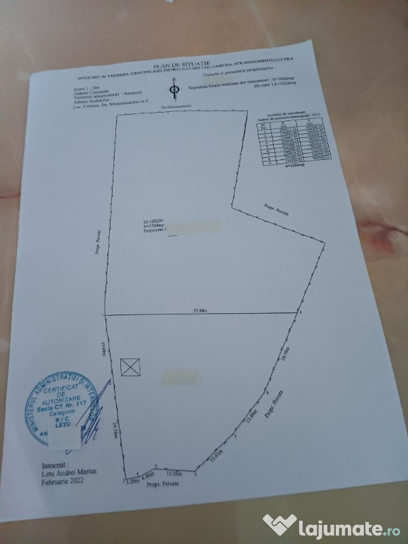 Proprietar teren intravilan casa loc. Casicea jud. Constanta