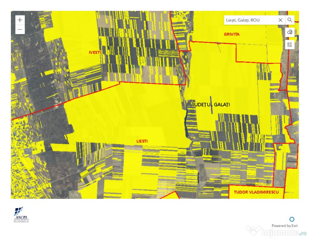 Teren arabil de vanzare UAT Liesti