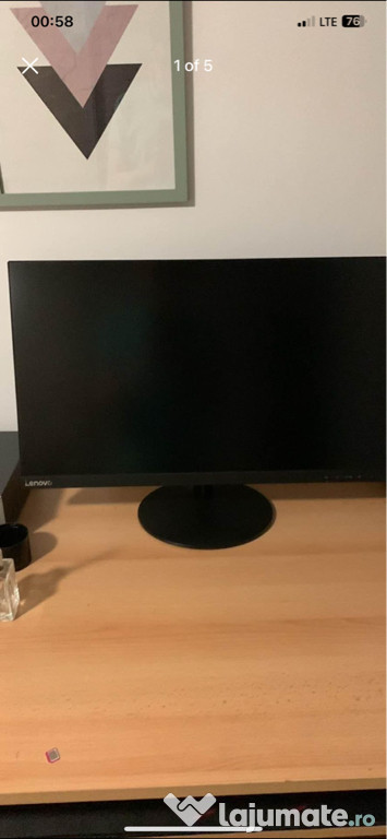 Monitor Lenovo de 75 hz și 27 inch LED