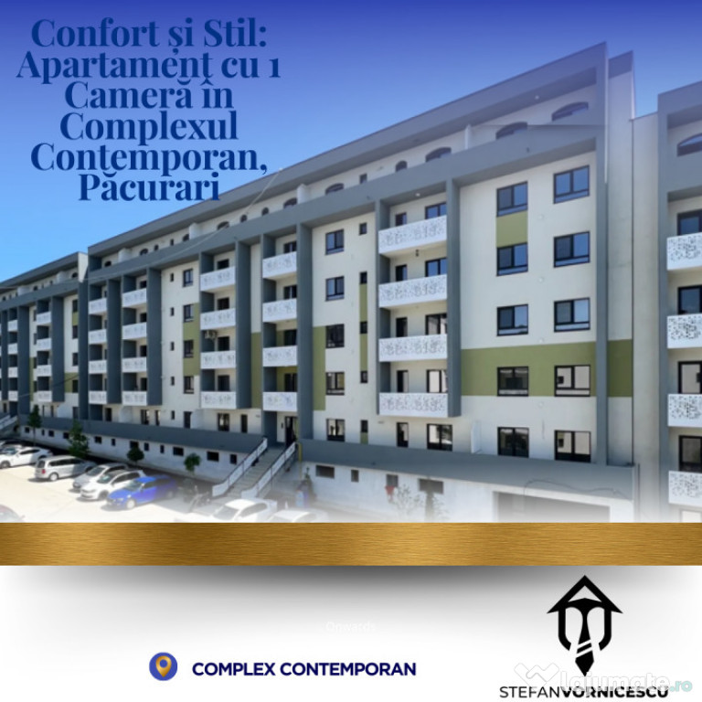 Confort si Stil: Apartament cu 1 Camera în Complexul Contem