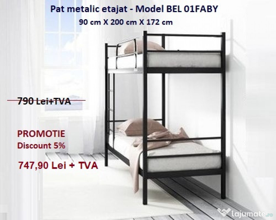 Paturi Metalice Etajate - Oferta Promotionala - livrare imediata!