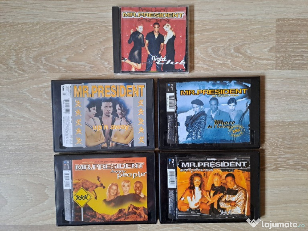 Colectie 4 CD+CD Maxi originale Mr. President (Eurodance)