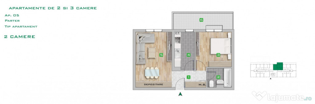 Apartament 2 camere zona Metrou Pacii