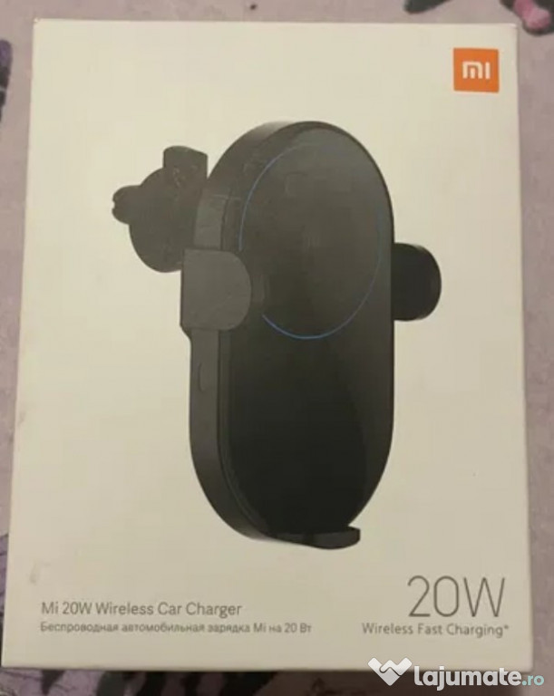 Incarcator Auto Wireless si Suport telefon Xiaomi WCJ02ZM, 20W, Nou