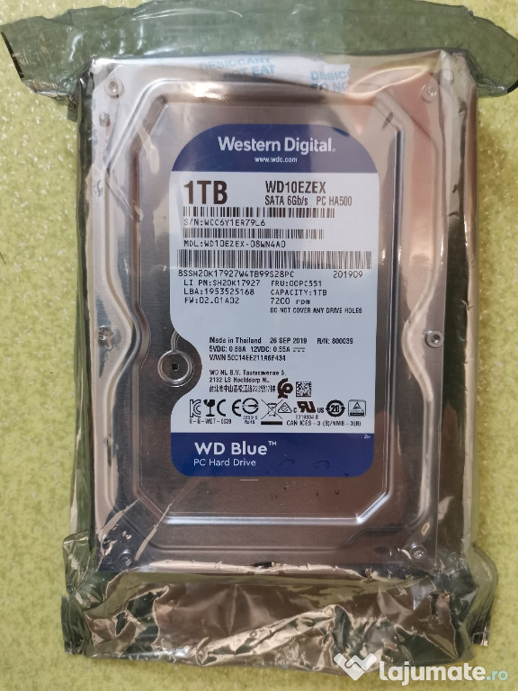 Hard disk HDD Western Digital de 1 TB, nou, sigilat