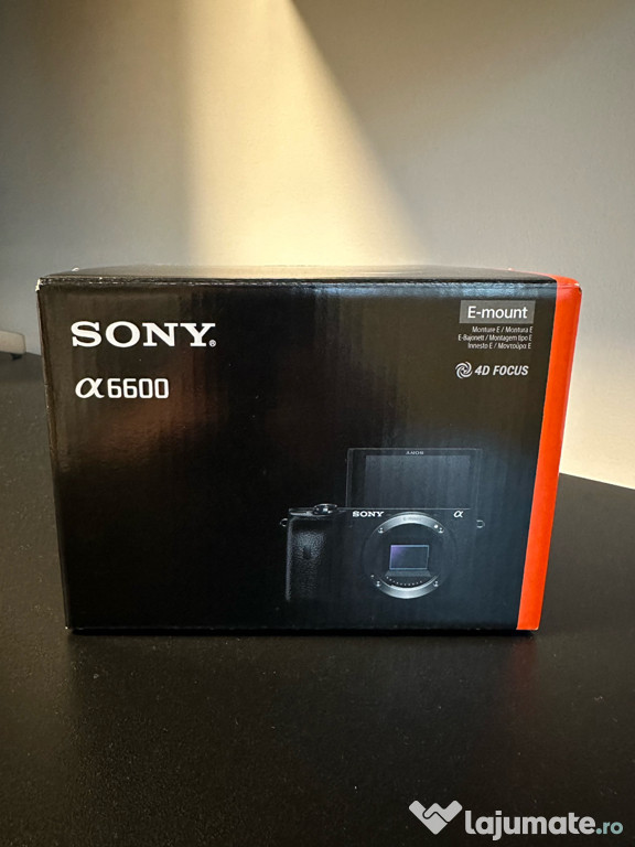 Aparat foto SONY Alpha A6600, 24.2 MP, 4K, Wi-Fi, negru