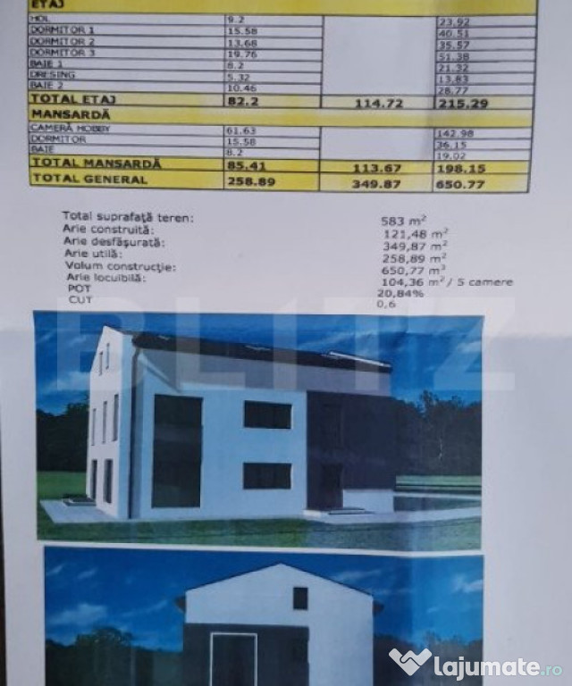 Casa individuala, 259 mp utili, zona-Lidl