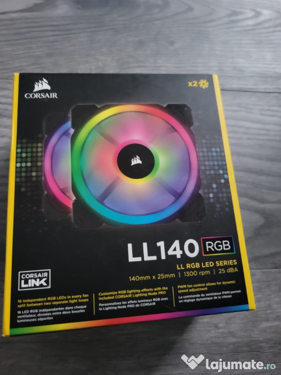 Ventilatoare Corsair LL140 RGB LED 140mm Twin Pack