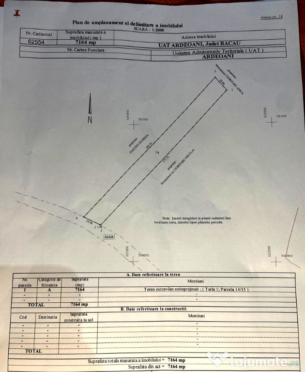 Teren extravilan 7200 M2