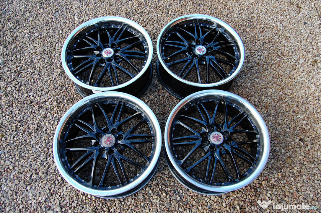 Jante Wolfrace Kendo Black R15 PCD dublu 4x100/4x108 Dacia/Ford/etc