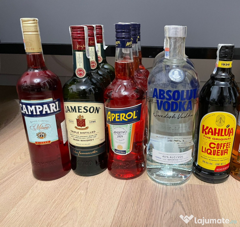 Whisky, Aperol, Vodka, Kahlua, Campari