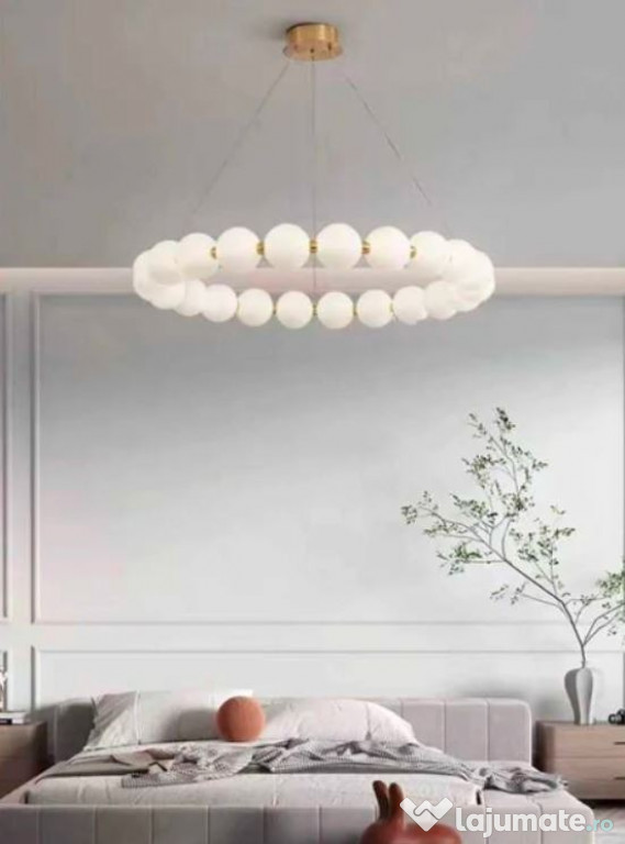 Lustra LED 40W Modern Nordic Pendant Lights 14 Bila