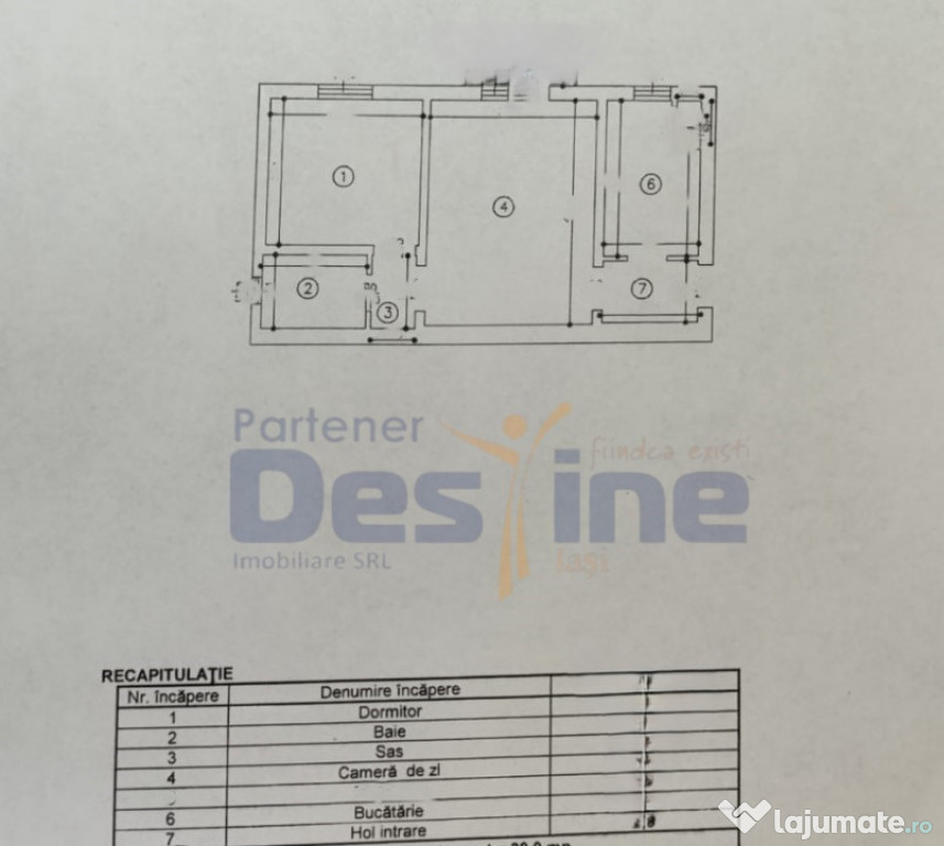 Podu Ros - Apartament 2 camere 35mp SD, MOBILAT și UTILAT