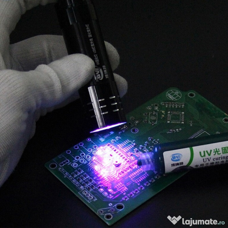 Lipire UV masca BGA PCB reparatii trasee placi de baza