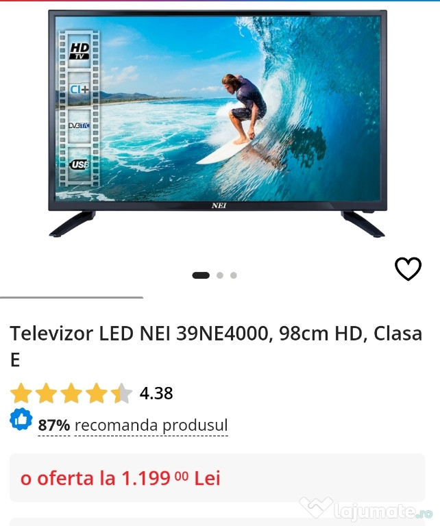 Vând TV NEI 98cm