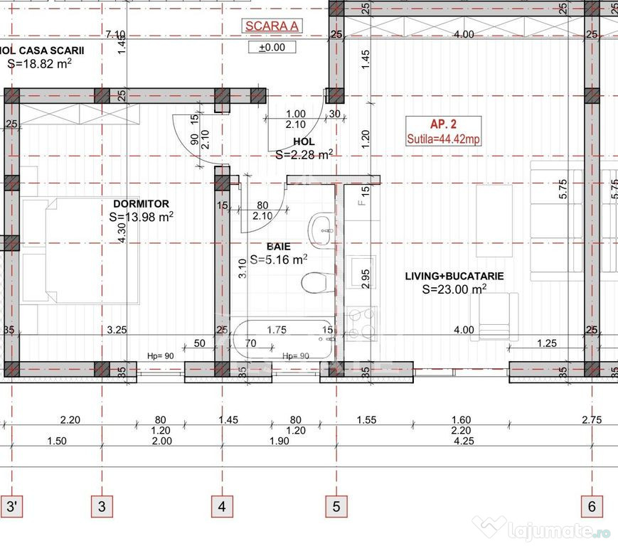 Apartament cu 2 camere, open space, zona Lidl din Giroc