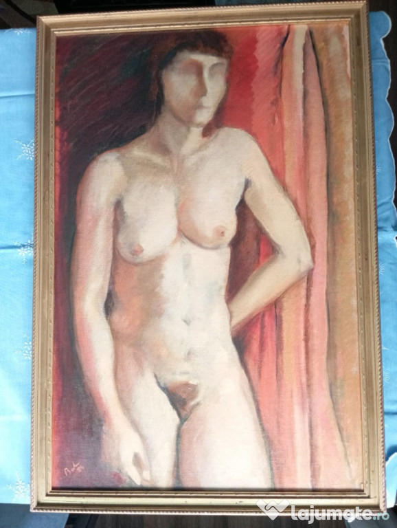 Tablou pictura ulei "Nud"