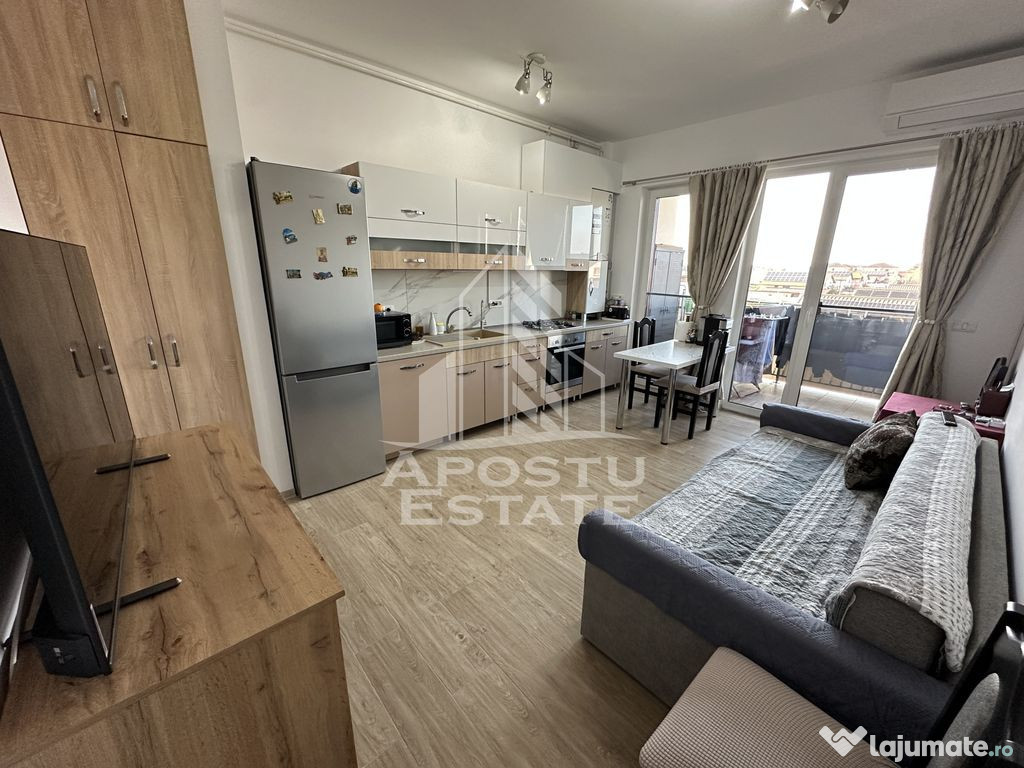 Apartament cu 2 camere, mobilat și utilat la etaj interm...