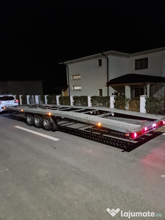 Inchiriez platforma auto, trailer de la 4m la 8,5m/ tractori non stop