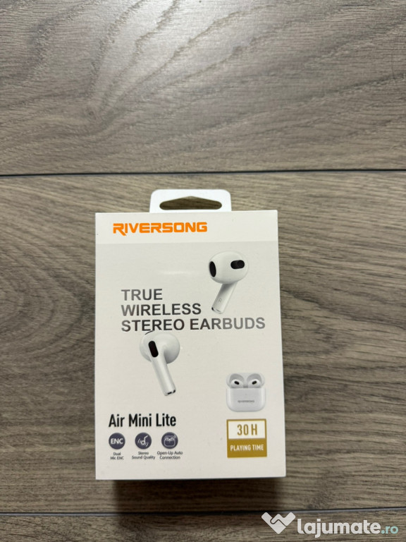 True wireless stereo earbuds