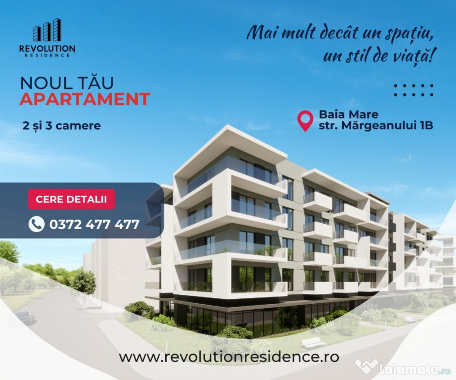 COMISION 0% - Apartamente 2 si 3 camere - Margeanului 1B-A1, Baia Mare