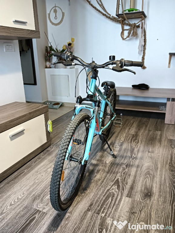 Bicicletă MTB ST 500 24" albastru copii 135-150 cm